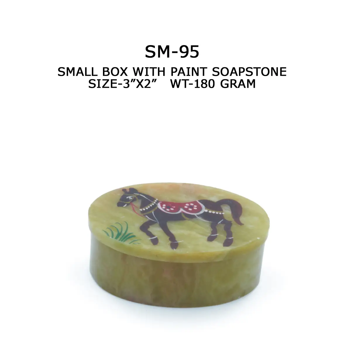 SMALL BOx WITH PAINT SOAPSTONE